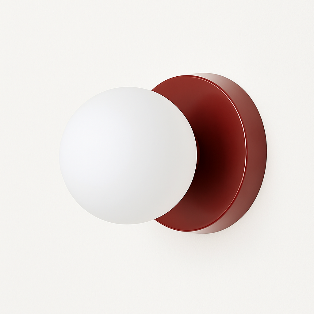 Glazen wandlamp ronde kap 10-12 cm macaron stijl LED verlichting slaapkamer hal gang modern interieur | Sulvida