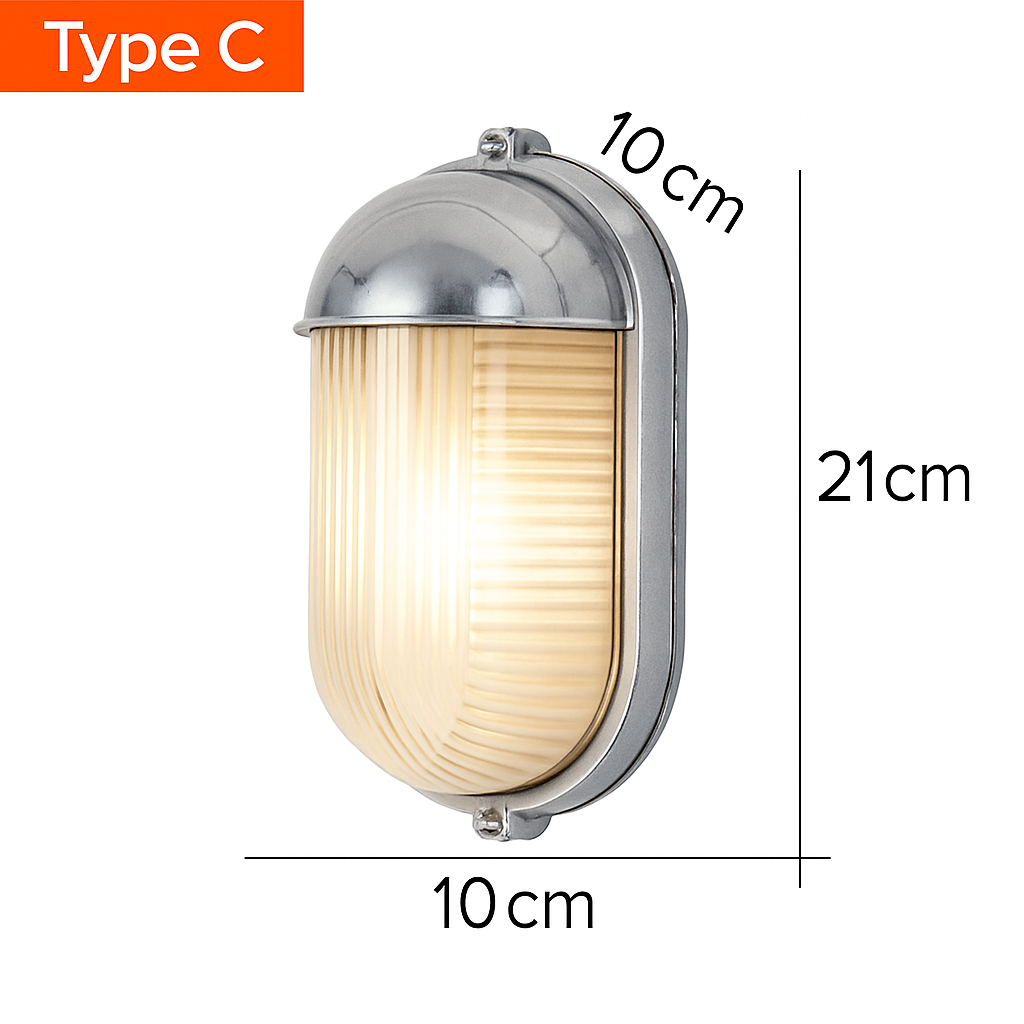 Wandlamp Buitenlamp Industrieel Vintage Stijl Glas E27 IP65 Waterdicht Tuinverlichting Terras Entree | Sulvida