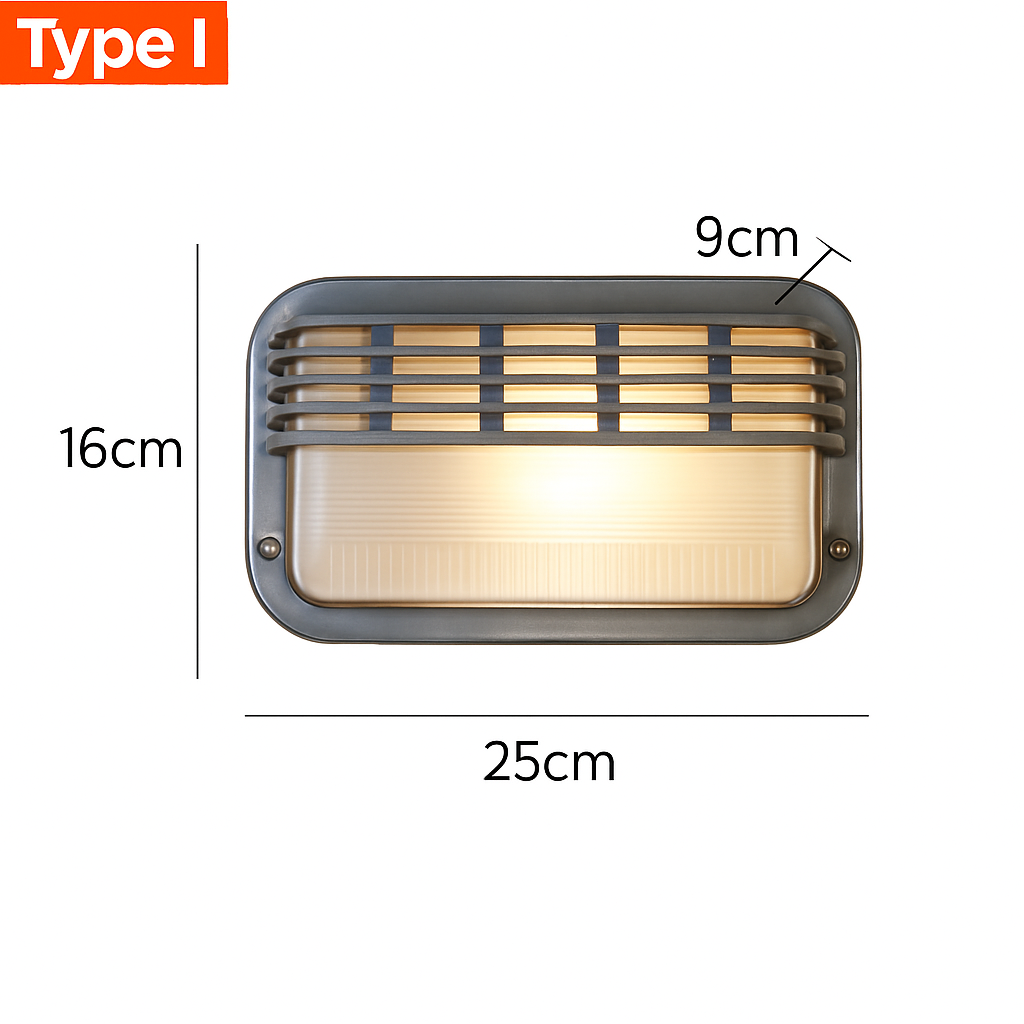 Wandlamp Buitenlamp Industrieel Vintage Stijl Glas E27 IP65 Waterdicht Tuinverlichting Terras Entree | Sulvida