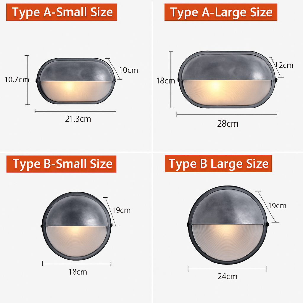 Wandlamp Buitenlamp Industrieel Vintage Stijl Glas E27 IP65 Waterdicht Tuinverlichting Terras Entree | Sulvida