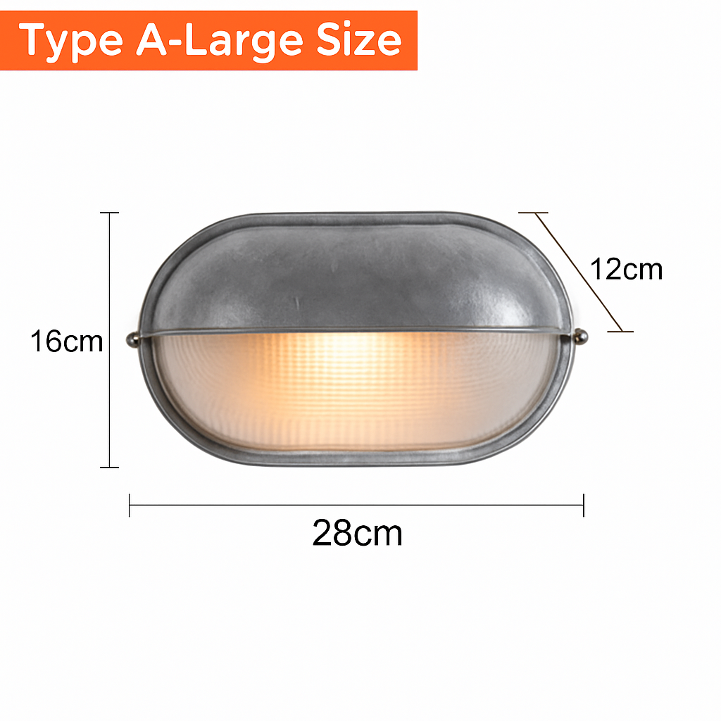 Wandlamp Buitenlamp Industrieel Vintage Stijl Glas E27 IP65 Waterdicht Tuinverlichting Terras Entree | Sulvida