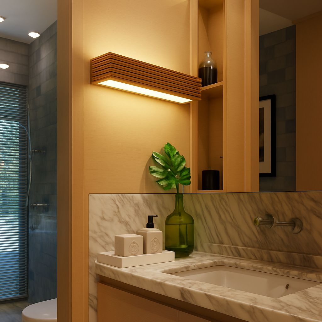 Rechthoekige LED Wandlamp Hout Sculpturale Wandverlichting Modern Design Interieur Woonkamer Slaapkamer | Sulvida