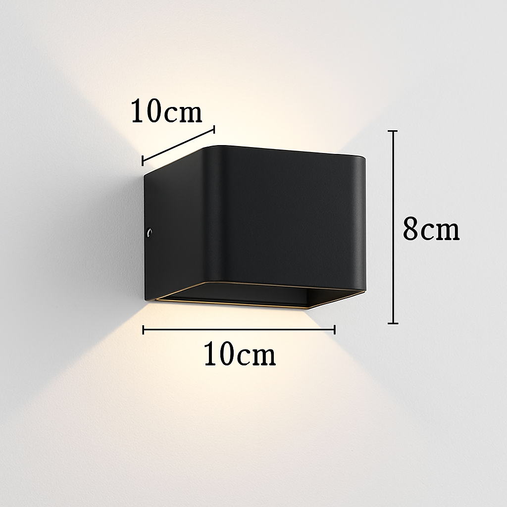 Moderne LED Wandlamp Kubisch Design Metaal Dimbaar Sfeervol Wandverlichting voor Woonkamer Hal Interieur | Sulvida