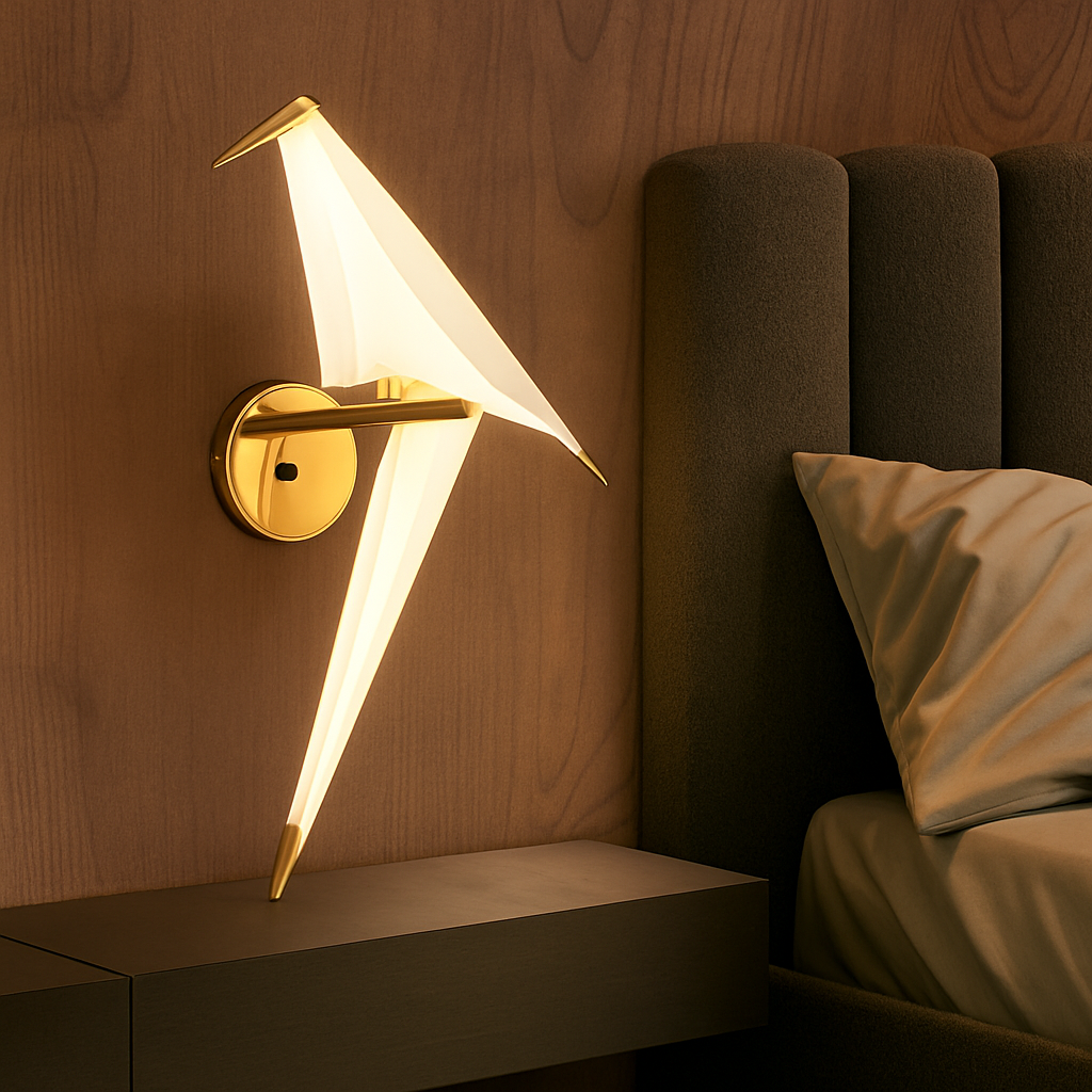 Wandlamp Vogel Design Zwart Wit LED Verlichting Modern Interieur Woonkamer Slaapkamer Decoratief Stijlvol | Sulvida