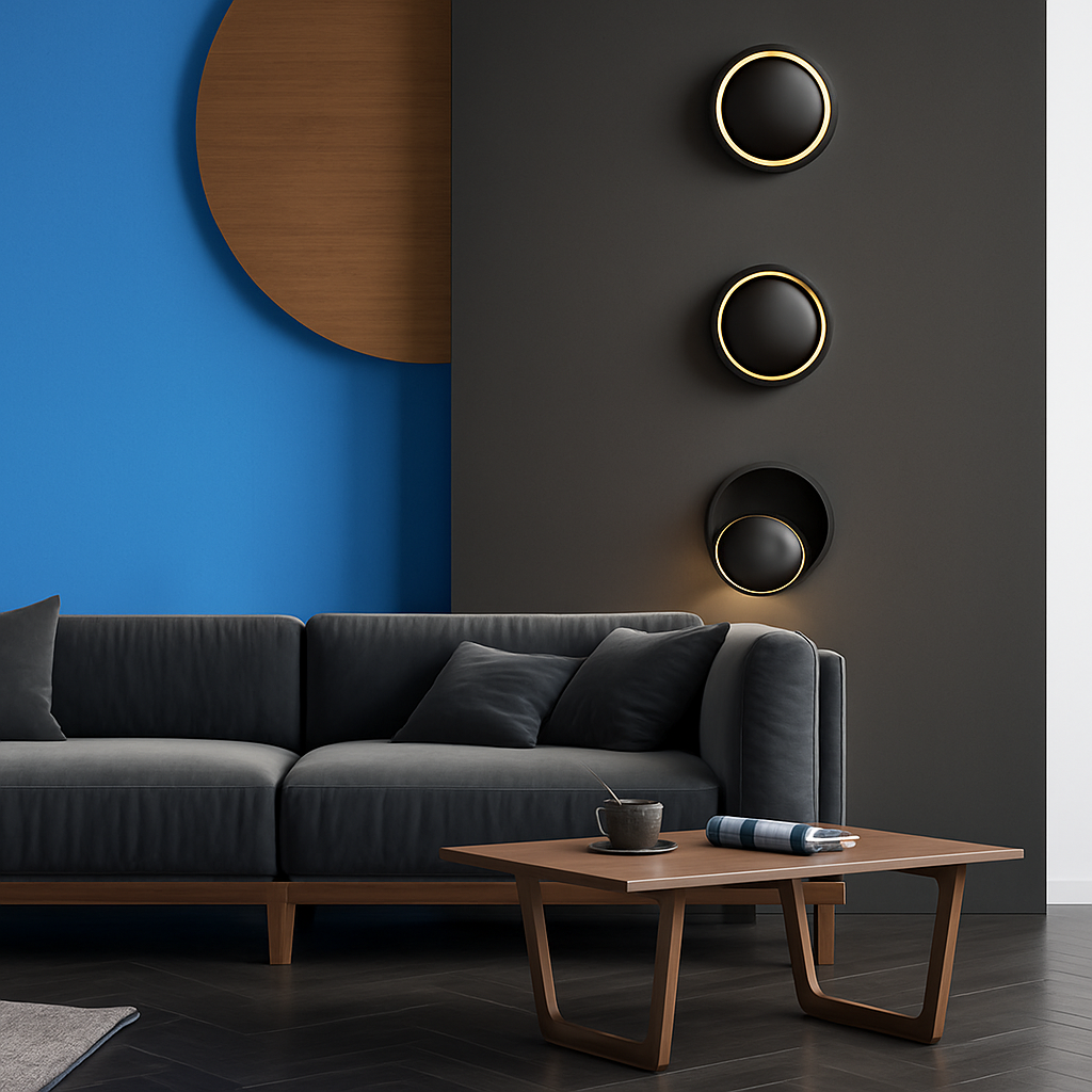 Moderne Wandlamp Rond Verstelbaar met LED Zwart Wit Metaal Aluminium Directe Verlichting Design Interieur | Sulvida