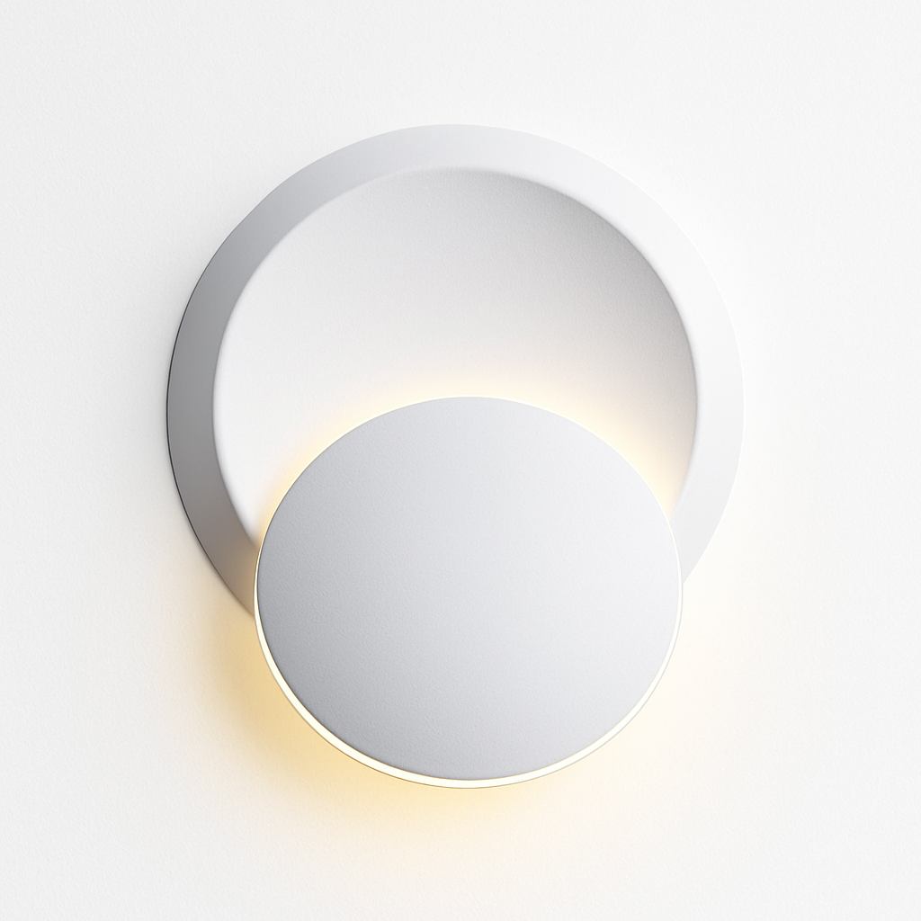 Moderne Wandlamp Rond Verstelbaar met LED Zwart Wit Metaal Aluminium Directe Verlichting Design Interieur | Sulvida