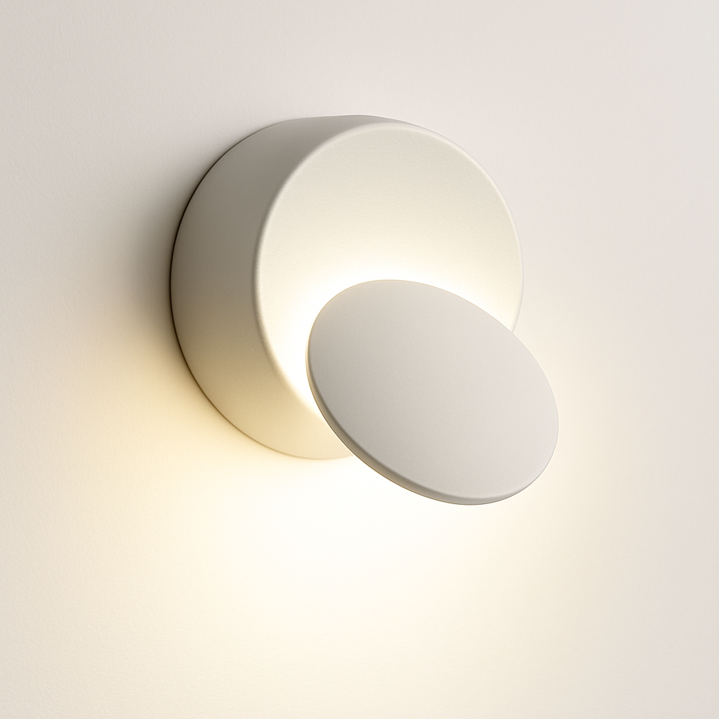 Moderne Wandlamp Rond Verstelbaar met LED Zwart Wit Metaal Aluminium Directe Verlichting Design Interieur | Sulvida