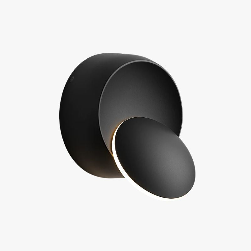Moderne Wandlamp Rond Verstelbaar met LED Zwart Wit Metaal Aluminium Directe Verlichting Design Interieur | Sulvida