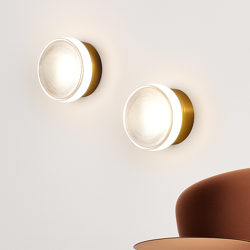 Moderne Ronde Wandlamp LED Glas Zwart Wit Goud Woonkamer Gang Slaapkamer Badkamer Interieurverlichting | Sulvida