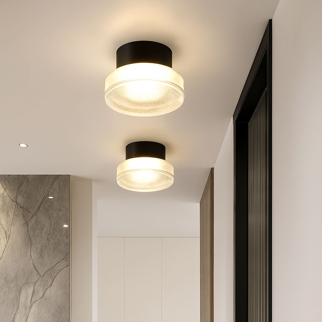 Moderne Ronde Wandlamp LED Glas Zwart Wit Goud Woonkamer Gang Slaapkamer Badkamer Interieurverlichting | Sulvida