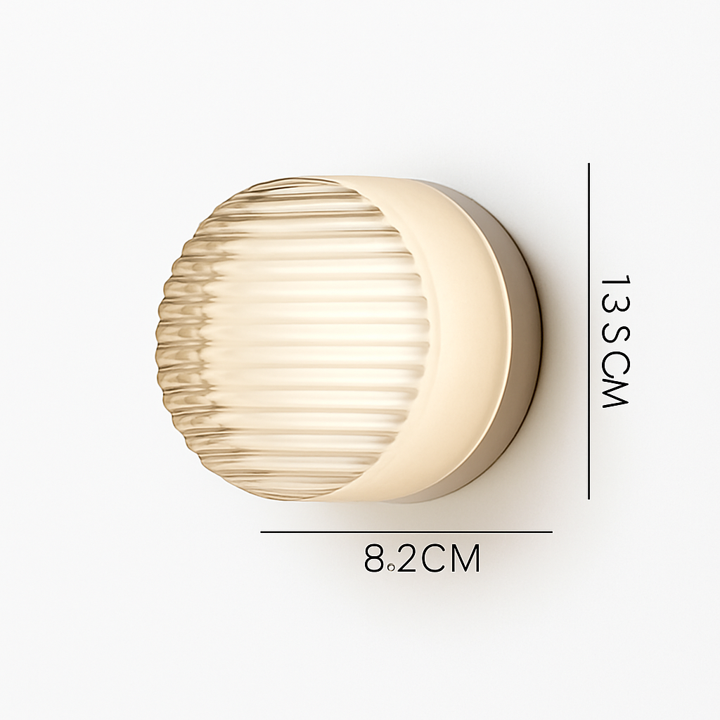 Moderne Ronde Wandlamp LED Glas Zwart Wit Goud Woonkamer Gang Slaapkamer Badkamer Interieurverlichting | Sulvida