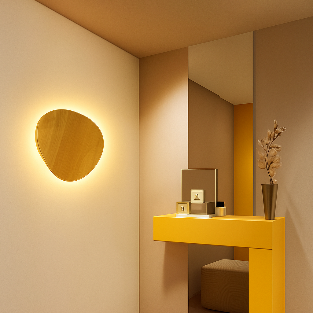 Ovale Wandlamp Hout Scandinavisch Design LED E27 Up&Down Warm Sfeerlicht Slaapkamer Woonkamer Hal Leeshoek | Sulvida