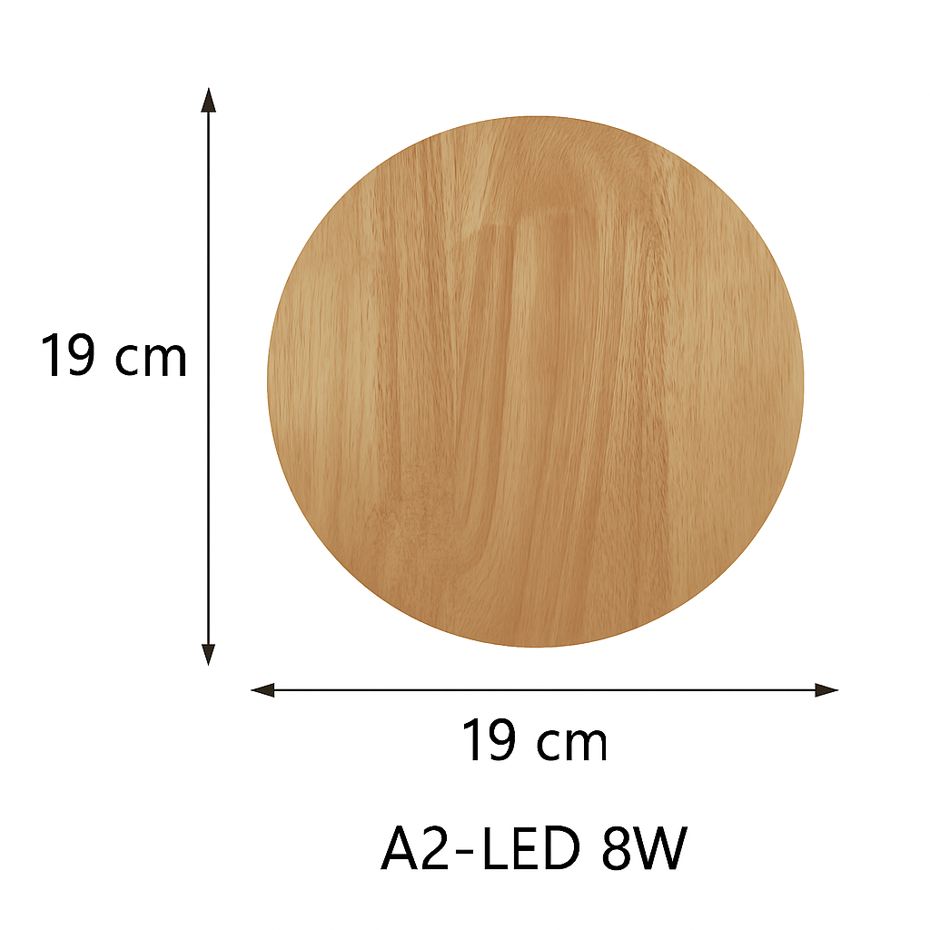 Ovale Wandlamp Hout Scandinavisch Design LED E27 Up&Down Warm Sfeerlicht Slaapkamer Woonkamer Hal Leeshoek | Sulvida