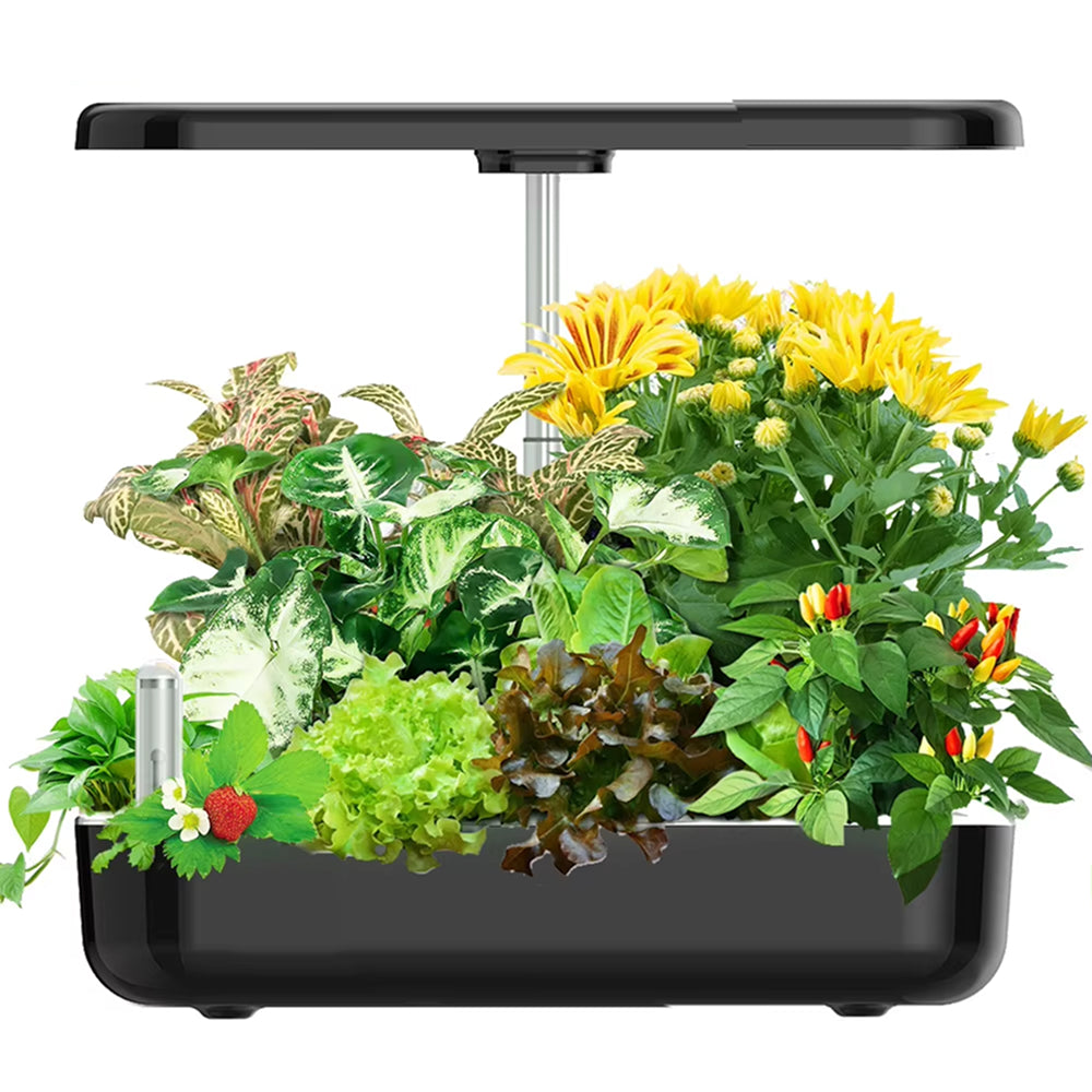 Kit de culture hydroponique avec éclairage LED, pour 12 plantes, jardin d’herbes aromatiques d’intérieur, lampe de croissance intelligente automatique | Sulvida