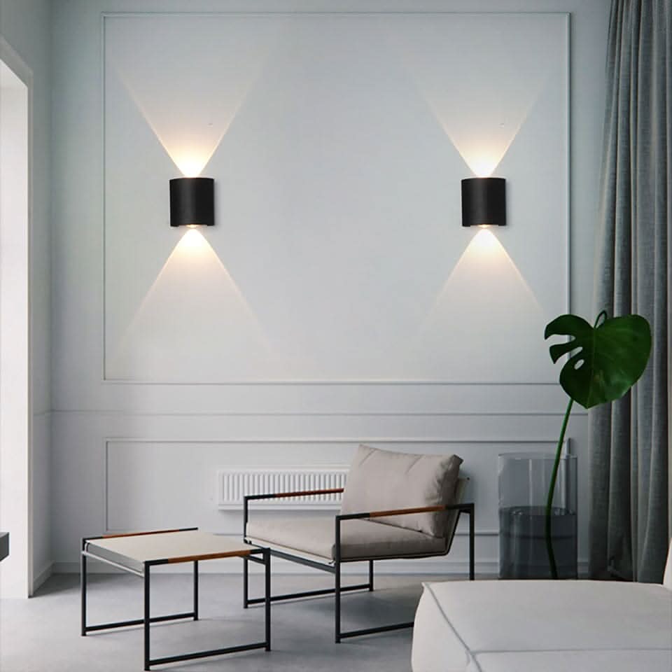 LED Wandlamp Buiten Aluminium Zwart Wit Waterdicht Tuinverlichting Gevellamp Modern Design Muurdecoratie | Sulvida