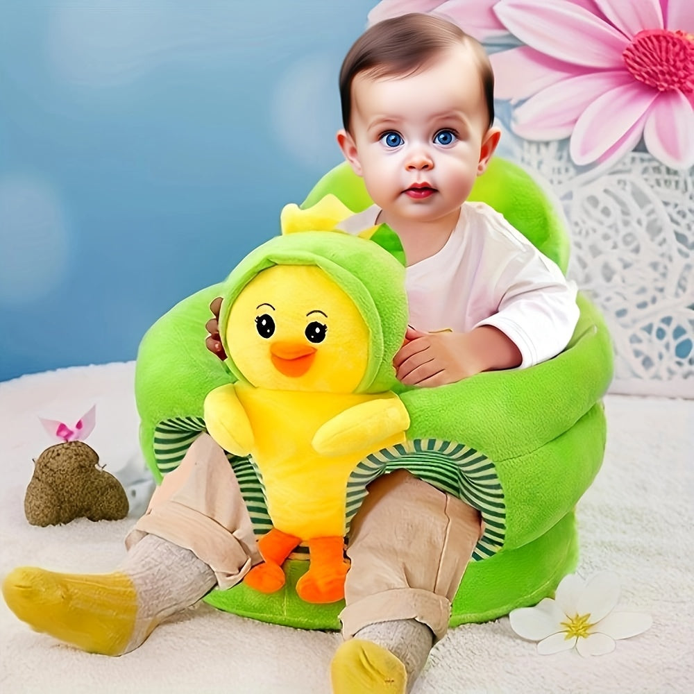 Babyzitstoeltje Pluche met Stevig Rugkussen voor Zitsteun Peuters Beestjes Decoratief Comfortabel Zacht | Sulvida