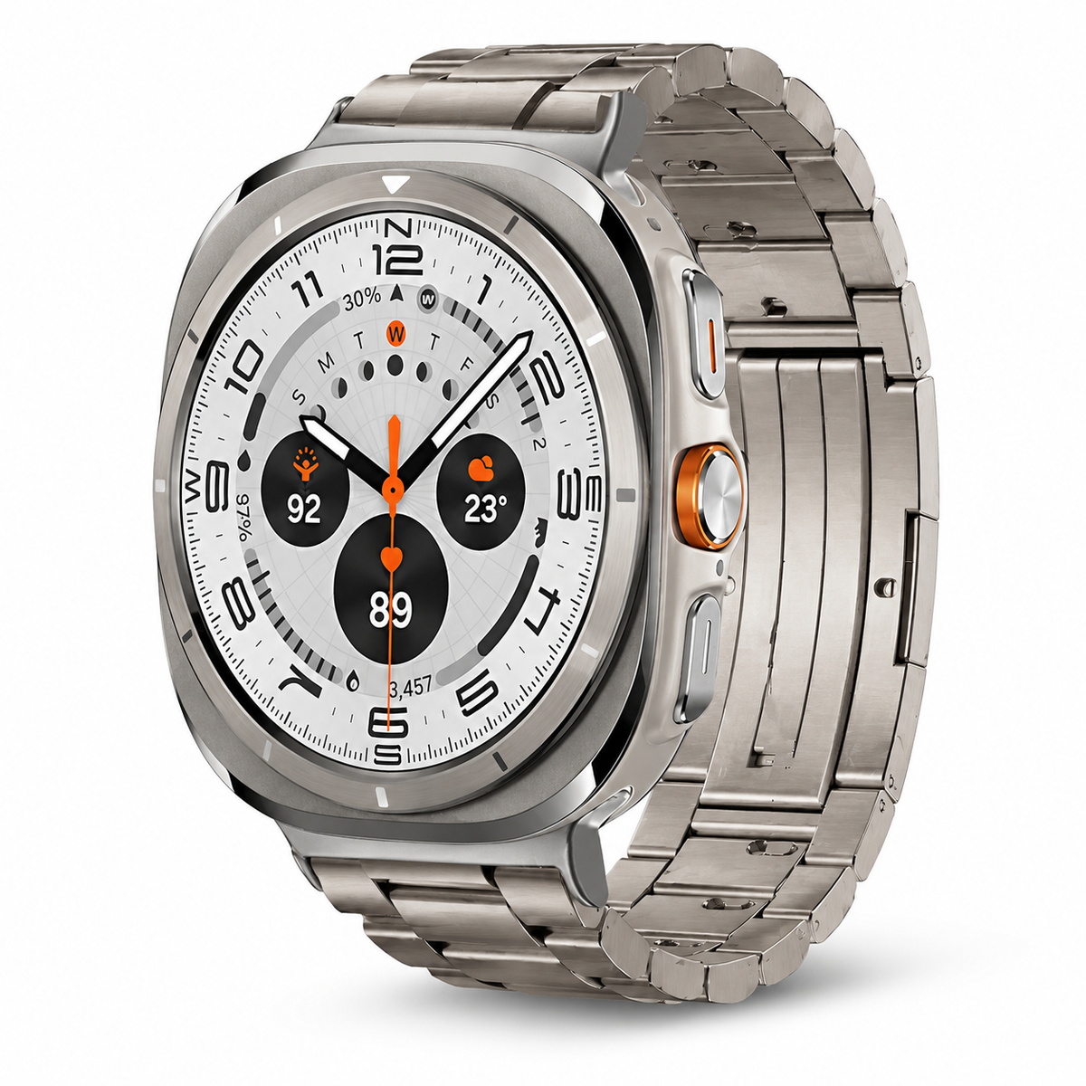 Bracelet de montre en titane pour Galaxy Watch Ultra 47mm acier titane réglable bracelet pour montre connectée noir or gris argent | Sulvida