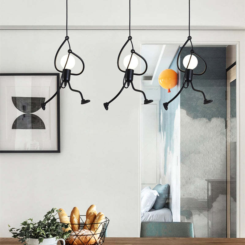 Hanglamp Figuur Metaal Zwart Wit LED E27 Woonkamer Eetkamer Slaapkamer Modern Design Plafondverlichting | Sulvida