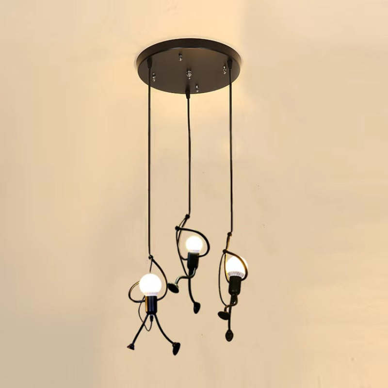 Hanglamp Figuur Metaal Zwart Wit LED E27 Woonkamer Eetkamer Slaapkamer Modern Design Plafondverlichting | Sulvida