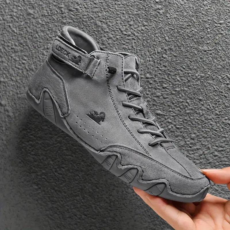 Waterdichte Herenschoenen Hoog met Elastische Sluiting Modern Stoer Ontwerp Leer Comfortabel Casual Dagelijks | Sulvida