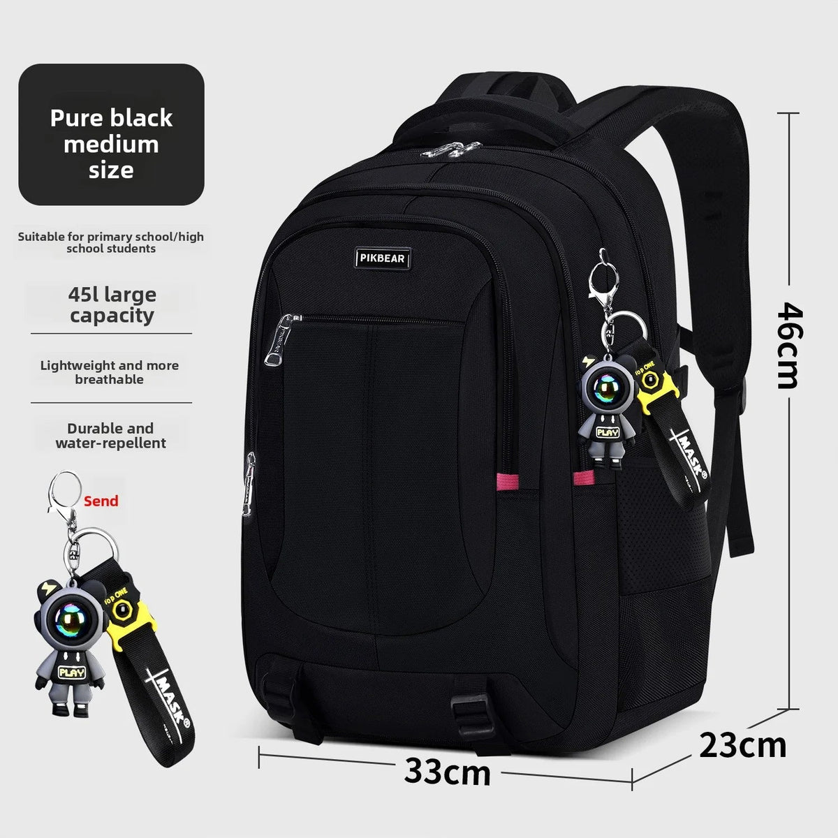 Sac à dos scolaire avec bretelles réglables et compartiment pour ordinateur portable – sac à dos ergonomique qui préserve le dos pour l’école | Sulvida