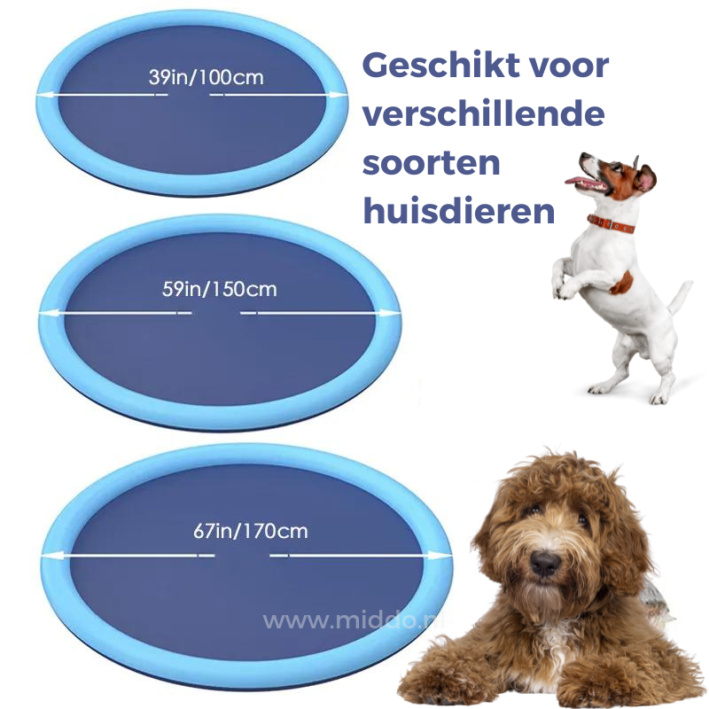 Waterspeelmat voor kinderen en huisdieren tuinspeelgoed sprinkler speelkleed zomer waterplezier buitenspelen | Sulvida