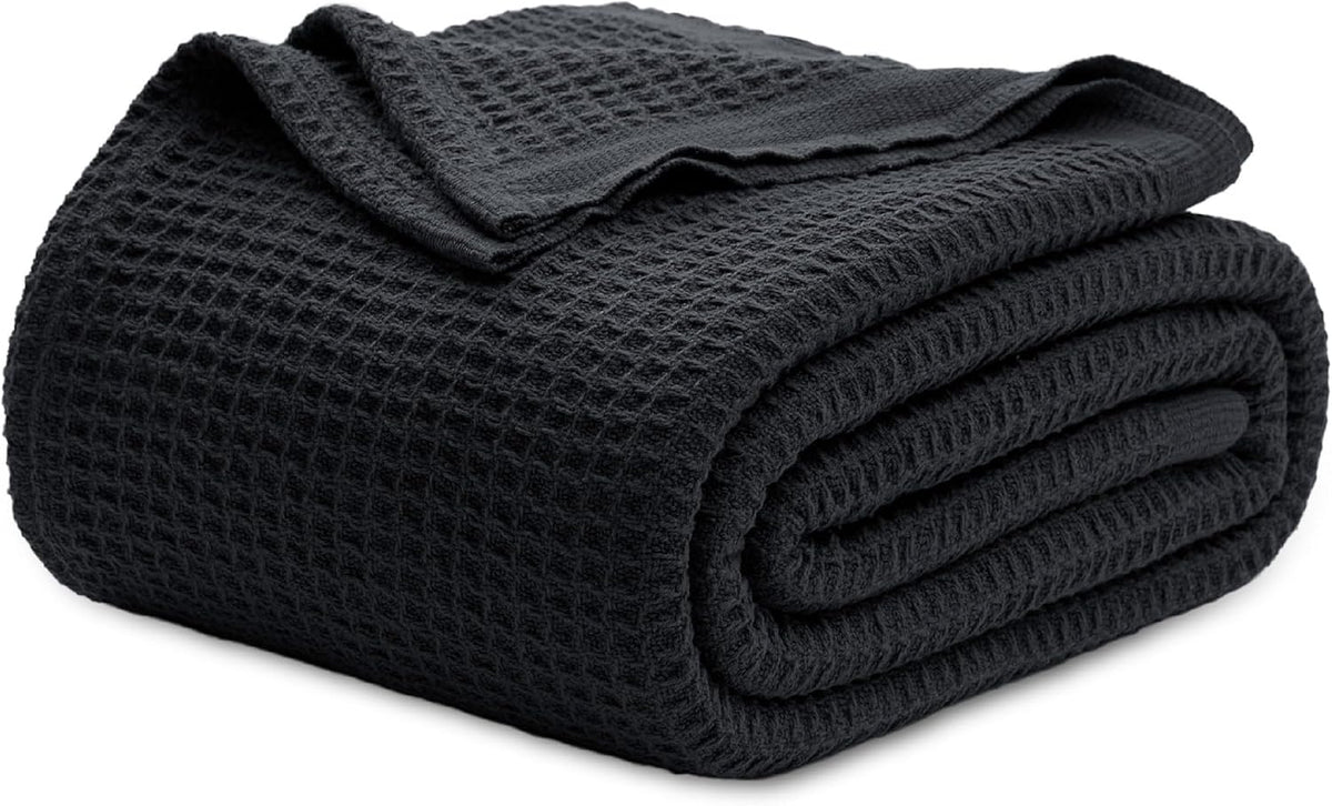 Katoenen Wafelweefsel Deken Queen Size Zacht Ademend Licht Luxe Zomerdeken voor Bed Bank Slaapkamer Comfort | Sulvida
