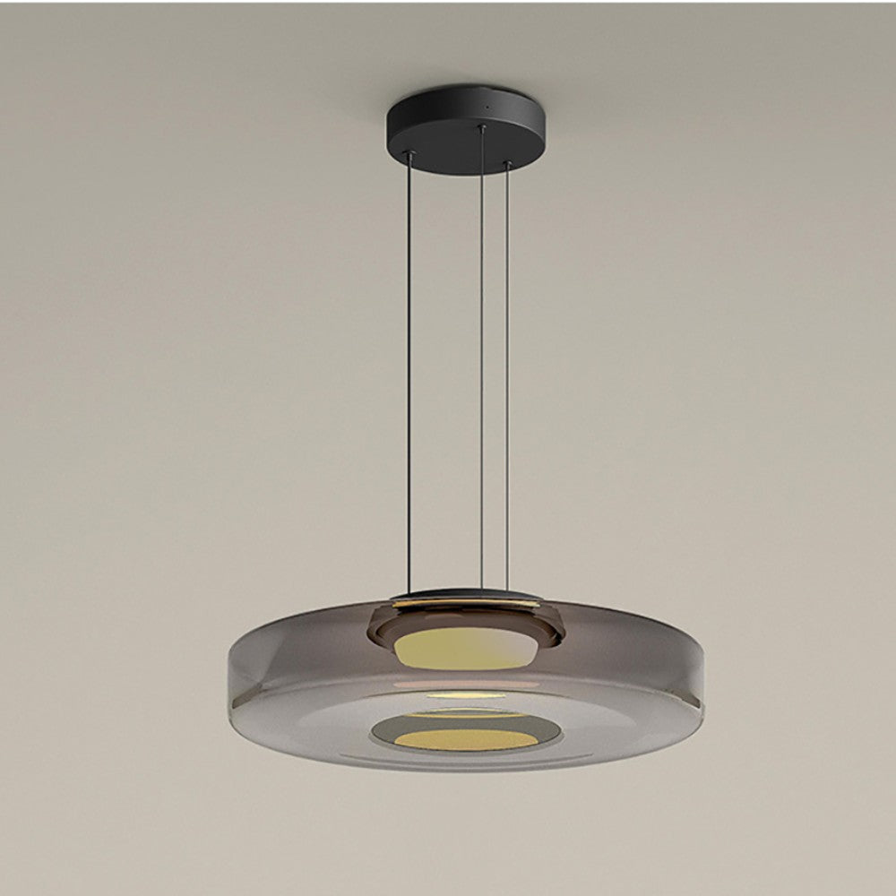 Glazen Hanglamp Bolvorm Minimalistisch Design Eetkamer Woonkamer Keuken Modern Interieur Amber Groen Grijs | Sulvida