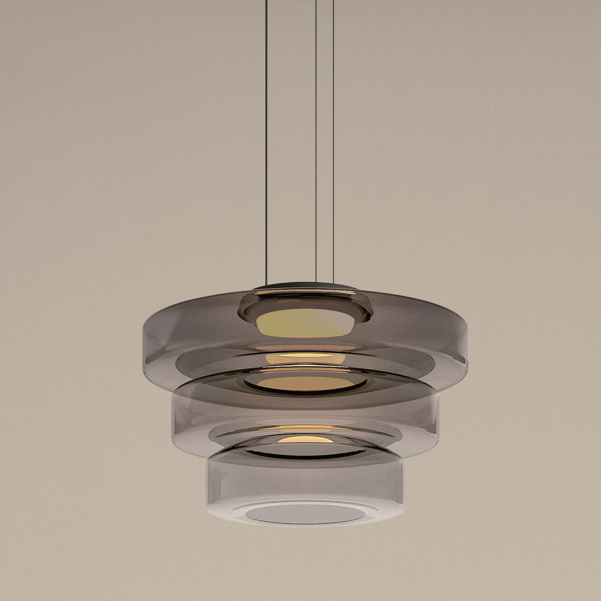 Glazen Hanglamp Bolvorm Minimalistisch Design Eetkamer Woonkamer Keuken Modern Interieur Amber Groen Grijs | Sulvida