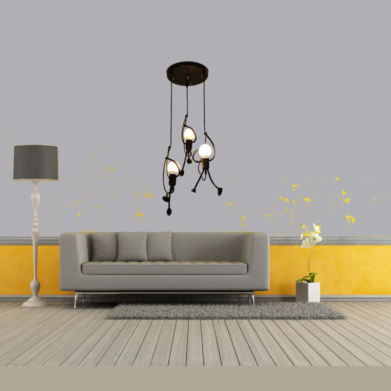 Hanglamp Figuur Metaal Zwart Wit LED E27 Woonkamer Eetkamer Slaapkamer Modern Design Plafondverlichting | Sulvida