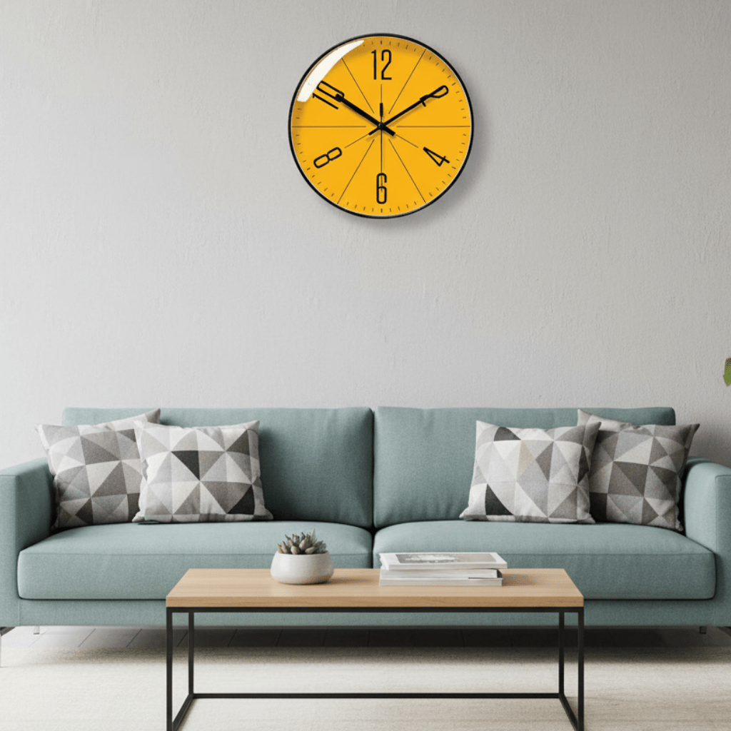 Wandklok Scandinavisch Design Zwart-Wit Stille Quartz Woonkamer Keuken Slaapkamer Groot Leesbaar Modern | Sulvida