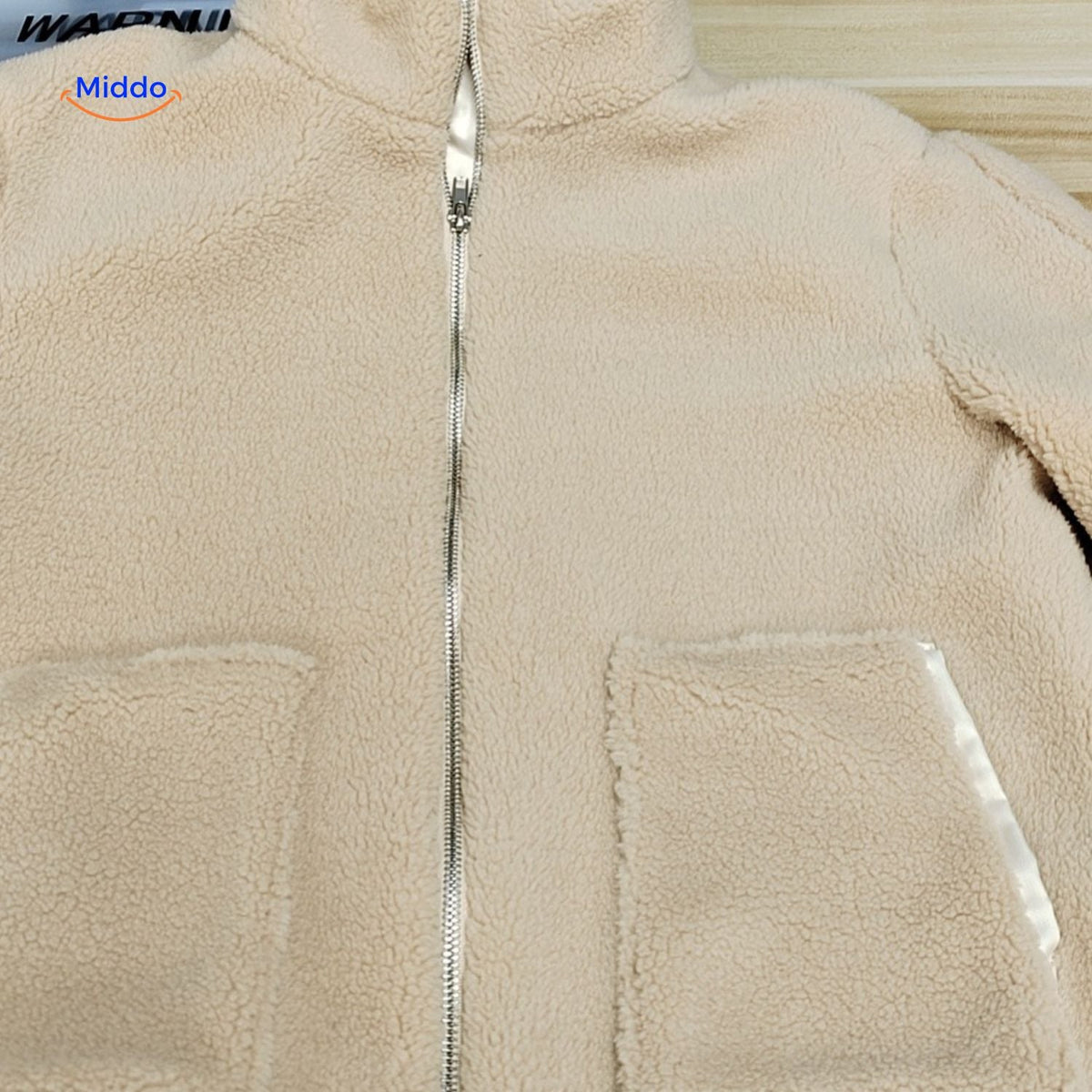 Teddy Fleece Jas Dames Hoogkraag Lamswol Winterjas Warm Oversized Soft Touch Comfortabel Pluche Teddy Coat | Sulvida