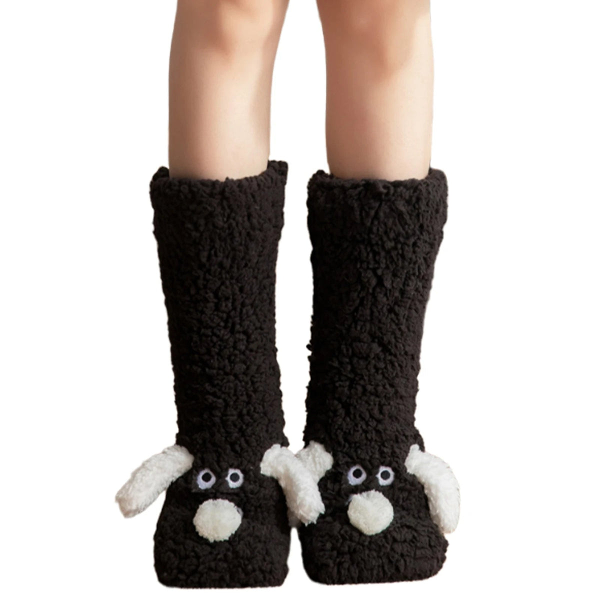 Pluche Fuzzy Sokken met Hondenmotief – Warme Wintersokken met Zachte Fleece voor Ultiem Comfort en Gezelligheid | Sulvida