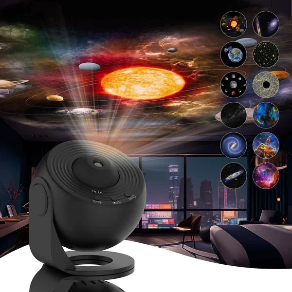 Sterrenprojector Galaxy Projector met 13 Verwisselbare Discs – Verwisselbare Projectiebol voor Kamer Sfeerverlichting Slaapkamer Universum Planetarium Hemel | Sulvida