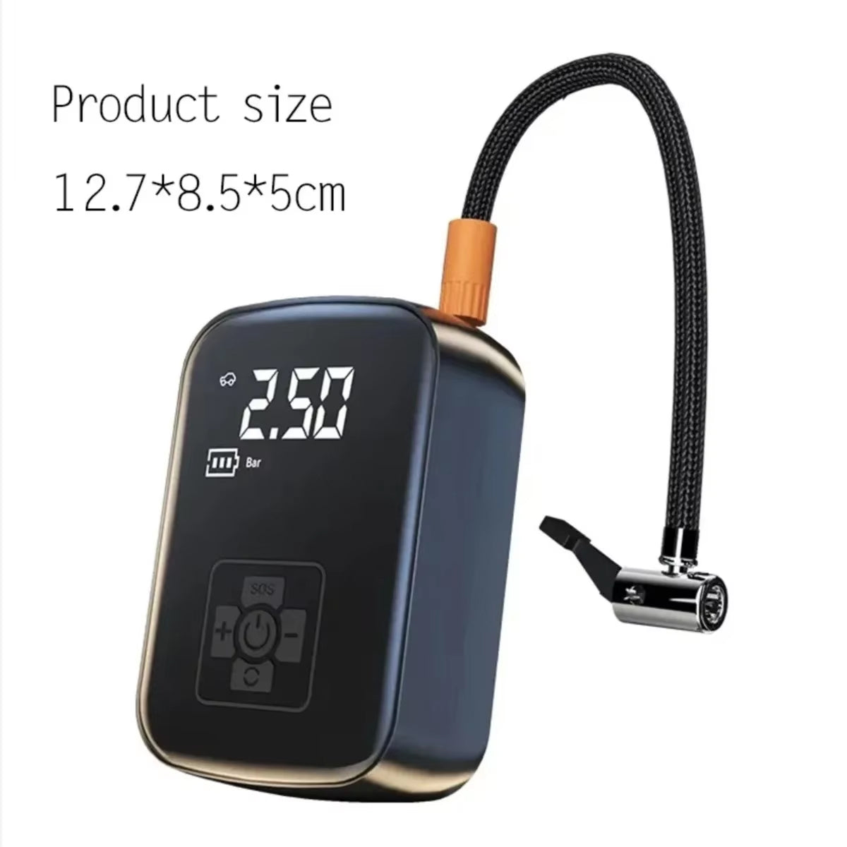 Gonfleur de pneus sans fil avec double compresseur 70L/min, contrôle automatique de la pression par IA, écran numérique, voiture et vélo | Sulvida