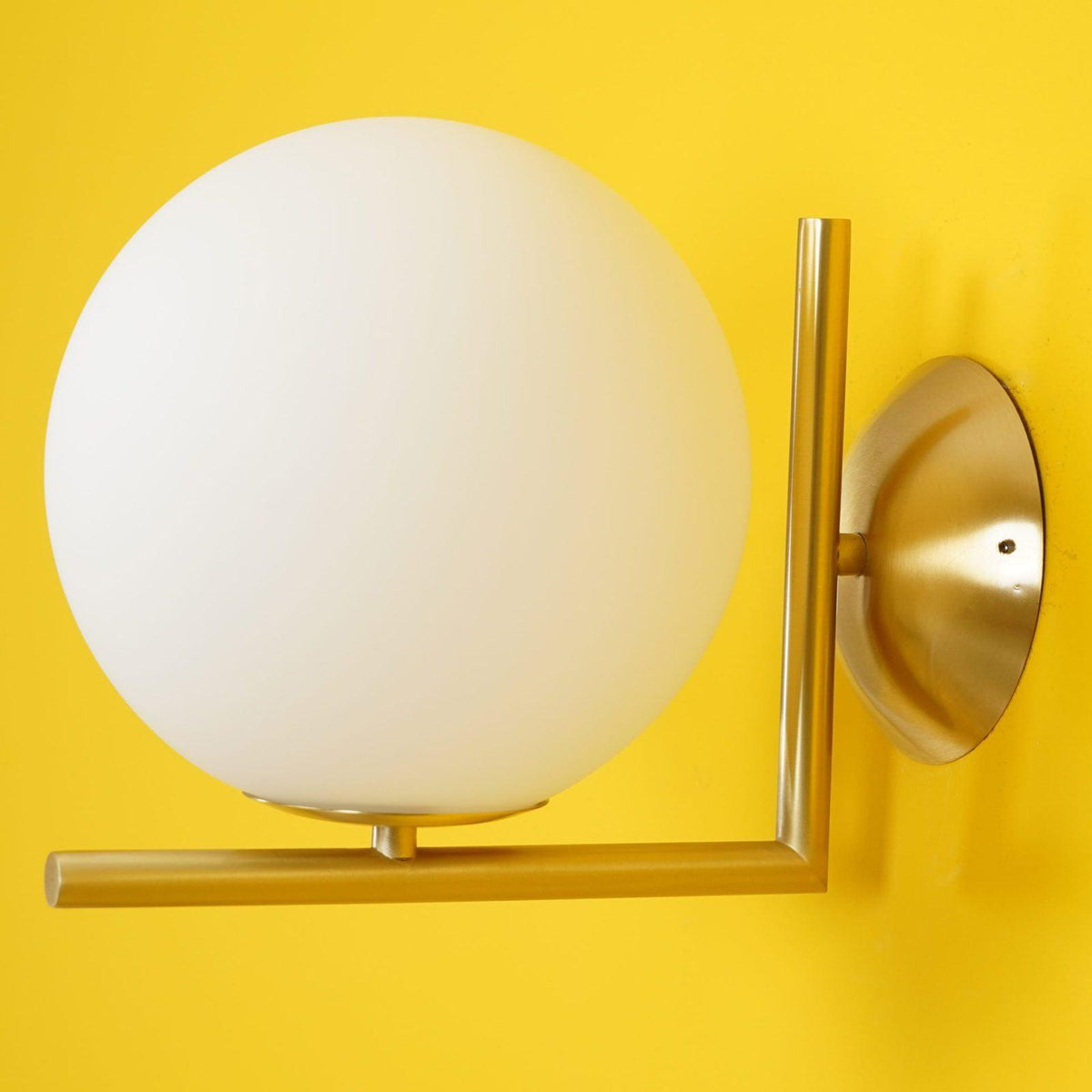 Wandlamp Geblazen Opaalglas Minimalistisch Goudkleurig Zwart Fitting E27 Modern Design Woonkamer Slaapkamer | Sulvida