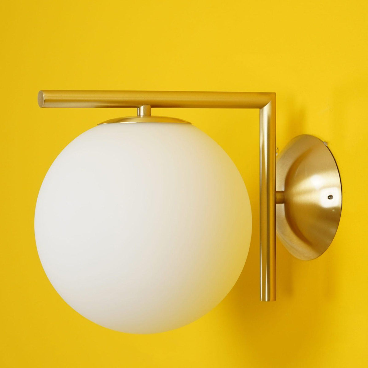 Wandlamp Geblazen Opaalglas Minimalistisch Goudkleurig Zwart Fitting E27 Modern Design Woonkamer Slaapkamer | Sulvida