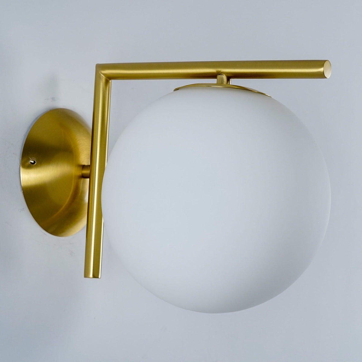 Wandlamp Geblazen Opaalglas Minimalistisch Goudkleurig Zwart Fitting E27 Modern Design Woonkamer Slaapkamer | Sulvida