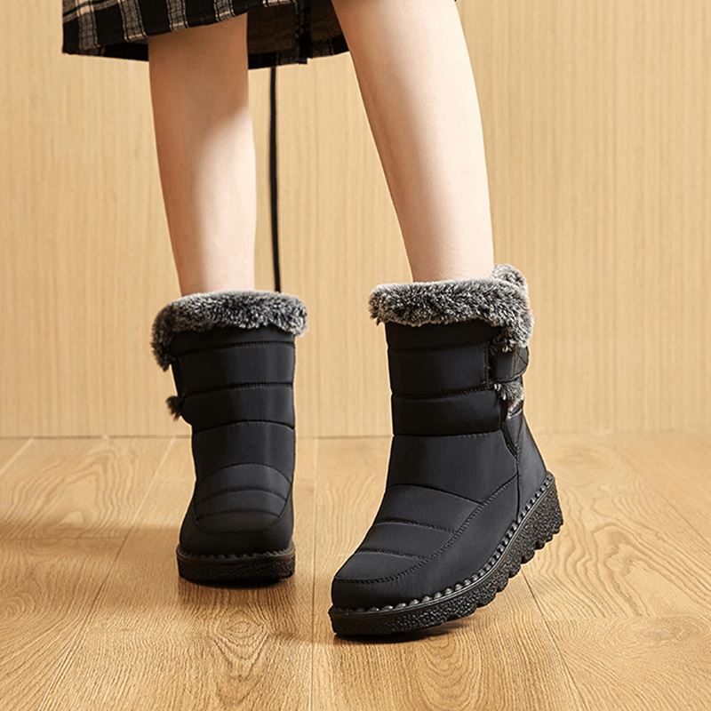Waterdichte Winterlaarzen met Bontvoering Dames Heren Warm Comfortabel Antislip Snowboots Winterschoenen | Sulvida