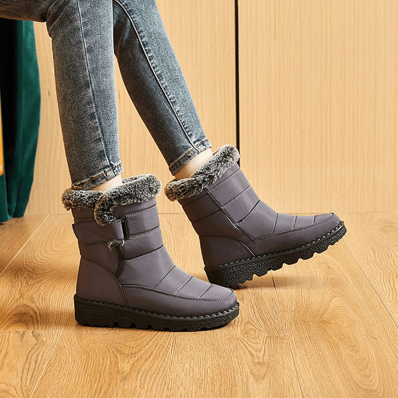 Waterdichte Winterlaarzen met Bontvoering Dames Heren Warm Comfortabel Antislip Snowboots Winterschoenen | Sulvida