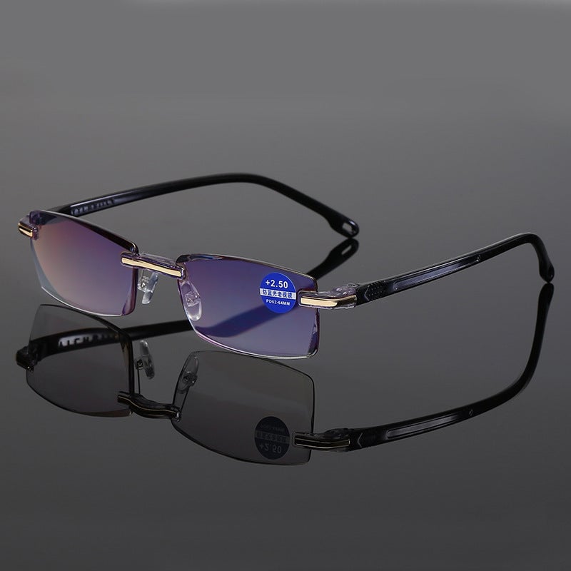 Multifocale Leesbril Titanium met Blauwlichtfilter Progressieve Glazen voor Lezen Afstand en Beeldschermwerk | Sulvida