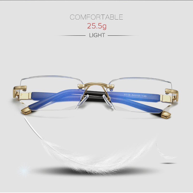 Multifocale Leesbril Titanium met Blauwlichtfilter Progressieve Glazen voor Lezen Afstand en Beeldschermwerk | Sulvida