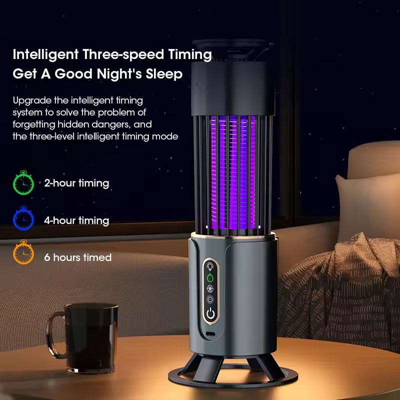 Piège électrique à moustiques avec portée à 360°, lumière UV, lampe anti-insectes sans produits chimiques, piège à moustiques et à mouches pour l’intérieur et la chambre - Sulvida