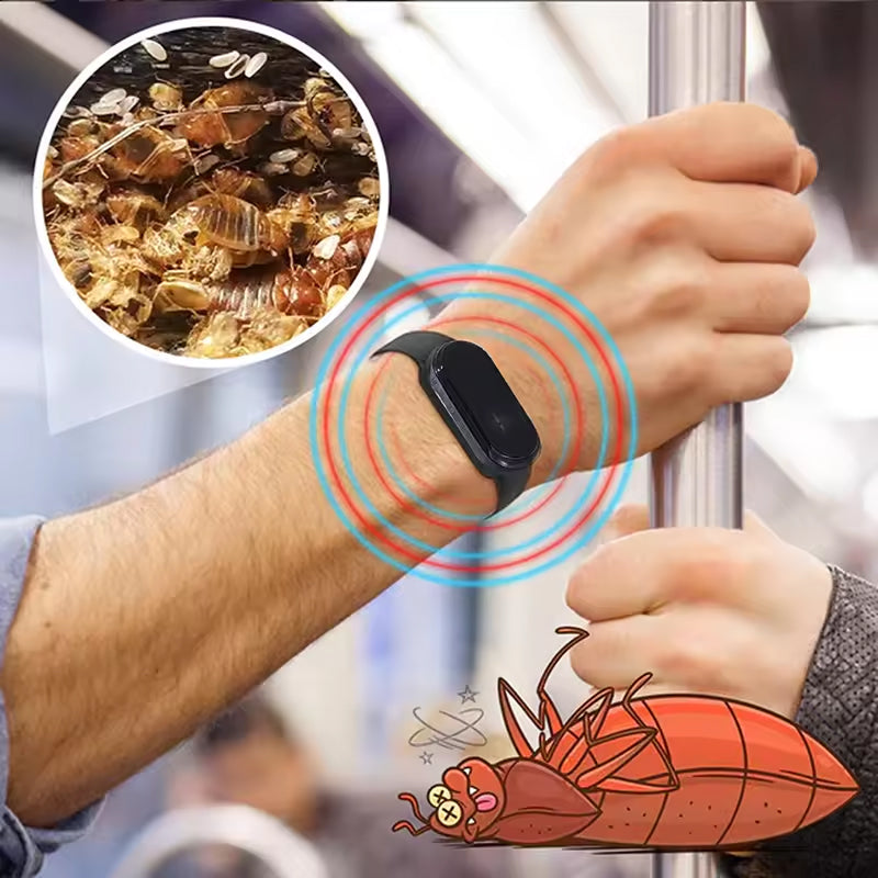 Bracelet portable anti-moustiques à ultrasons, sans produits chimiques, répulsif anti-insectes pour l’extérieur, le jardin, le camping et les voyages, pour enfants - Sulvida