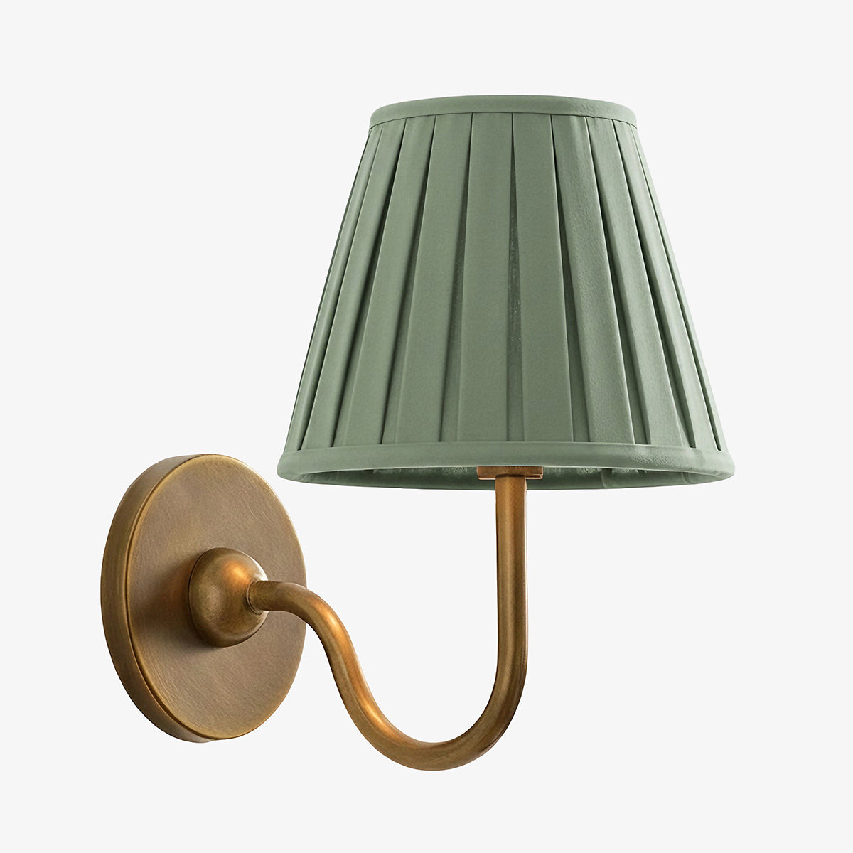 Wandlamp Linnen Kap Messing Armatuur Plissé of Glad Stof E12 Fitting Hardwired Decoratieve Verlichting | Sulvida