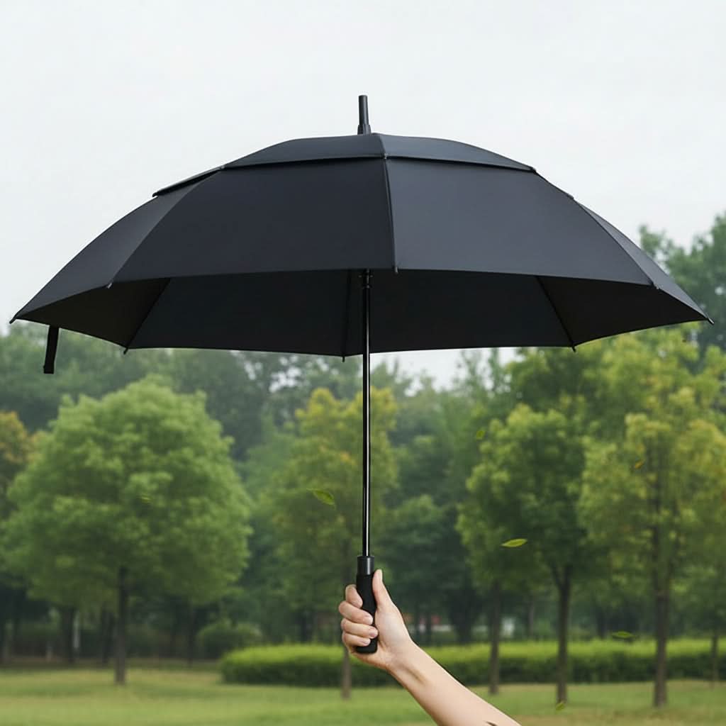 Parapluie de golf extra-large de 140 cm, ventilé et résistant au vent, pour 2 à 3 personnes, ouverture automatique et protection contre la pluie | Sulvida