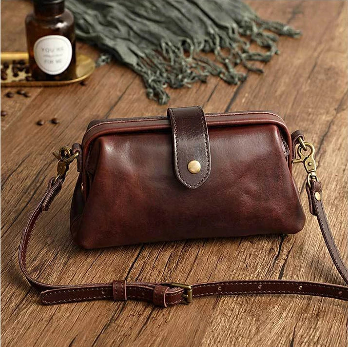 Handgemaakte Retro Schoudertas Vintage Leer Dames Crossbody Dagelijkse Accessoire Stijlvol Draagtas Mode | Sulvida