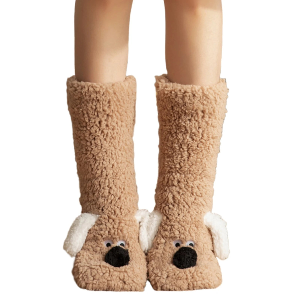 Pluche Fuzzy Sokken met Hondenmotief – Warme Wintersokken met Zachte Fleece voor Ultiem Comfort en Gezelligheid | Sulvida