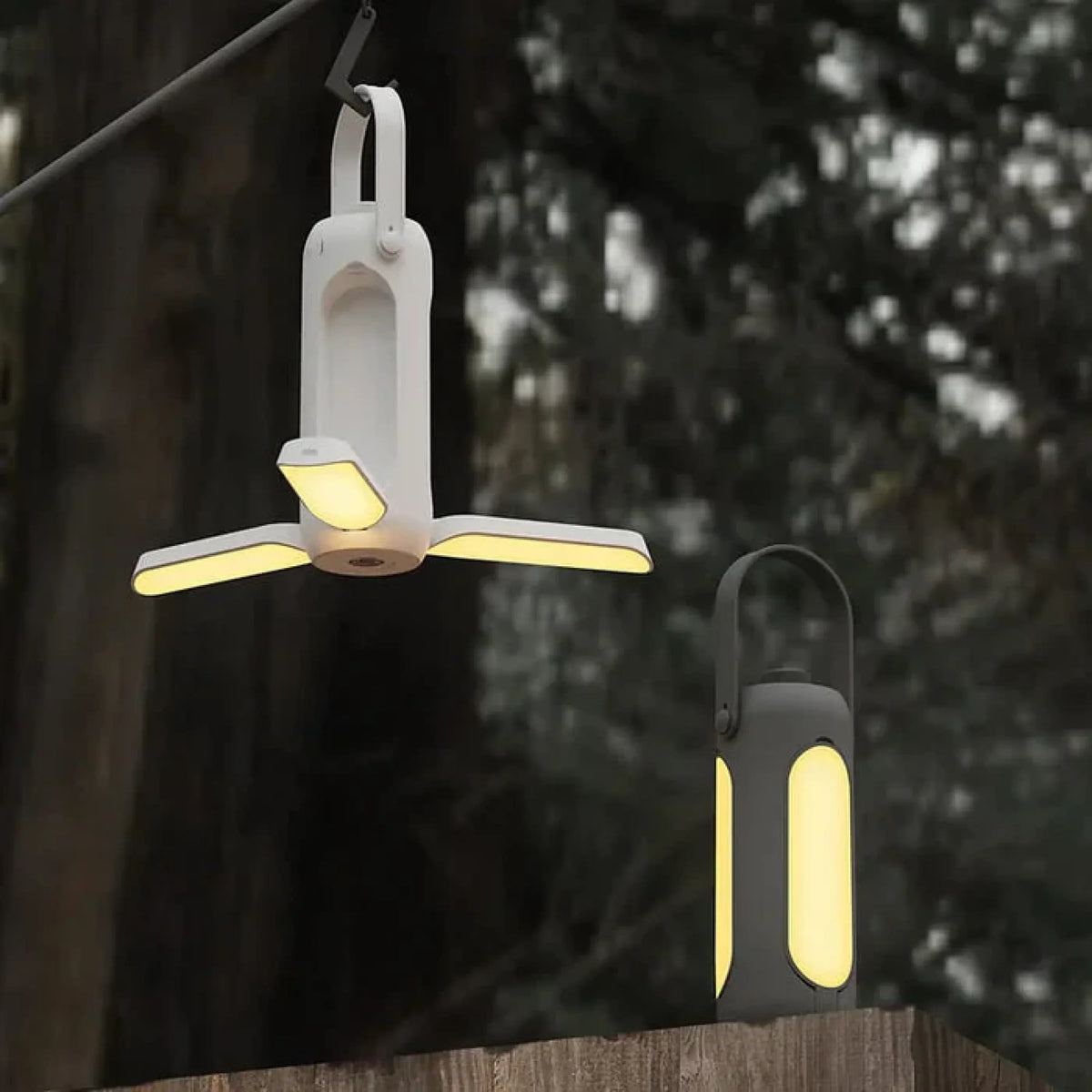 Draagbare LED-lamp oplaadbaar met zaklamp voor binnen en buiten 720 lumen dimbaar licht camping wandelen | Sulvida