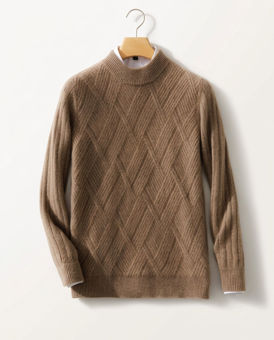 Pull homme en cachemire 100 % cachemire, doux et finement tricoté, col rond, style intemporel et luxueux, confort hivernal | Sulvida